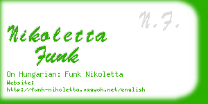 nikoletta funk business card